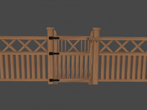 wooden fences 3D Model
