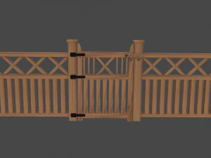 wooden fences 3D Model