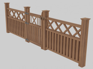 wooden fences 3D Model