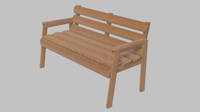 长椅 3D 模型 .c4d .max .obj .3ds .fbx .stl .blend 