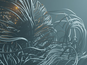 sci-fi wires 3D 模型