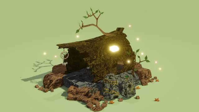 shaman house 3D Model .c4d .max .obj .3ds .fbx .stl .blend 