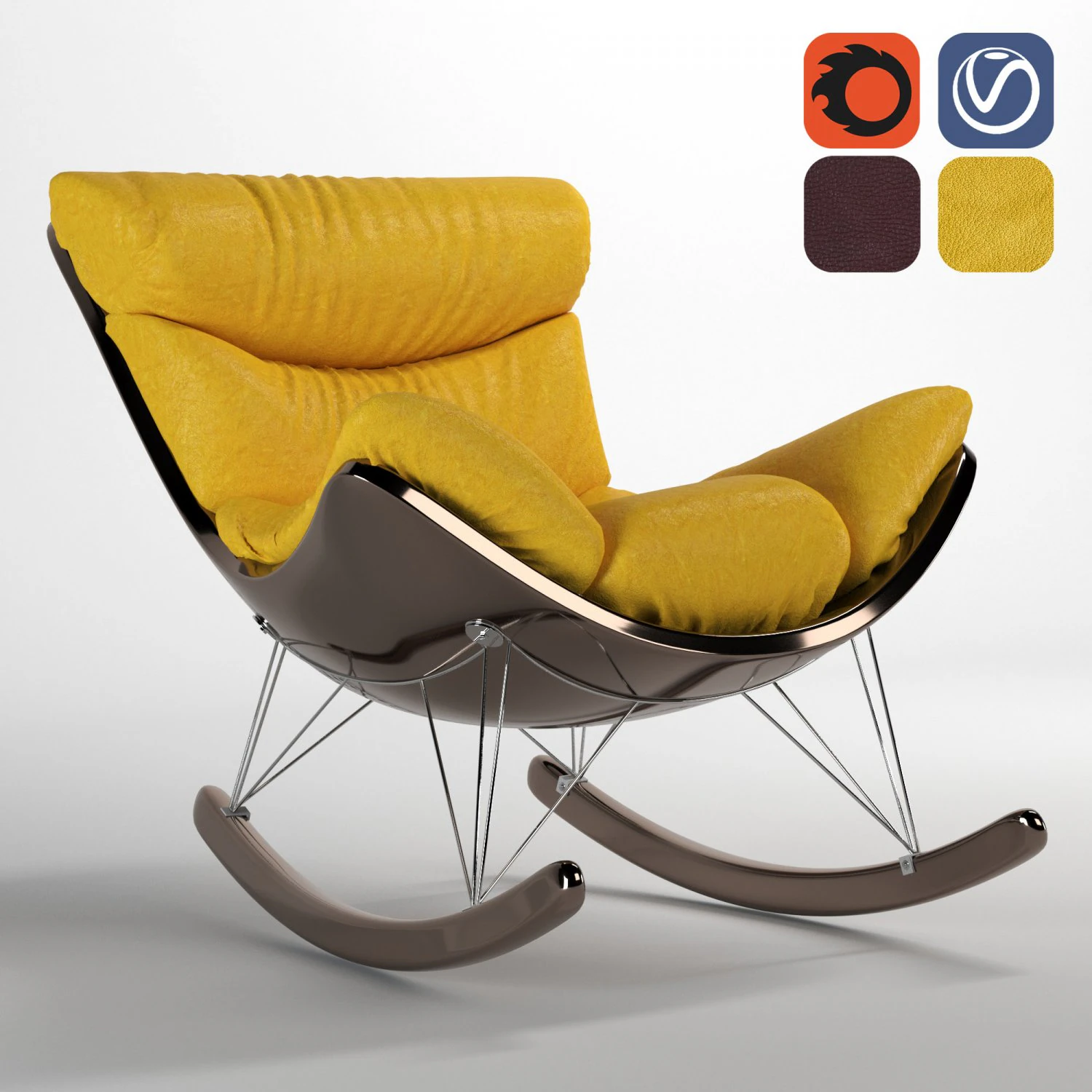 armchair001leather 3D Model .c4d .max .obj .3ds .fbx .stl .blend
