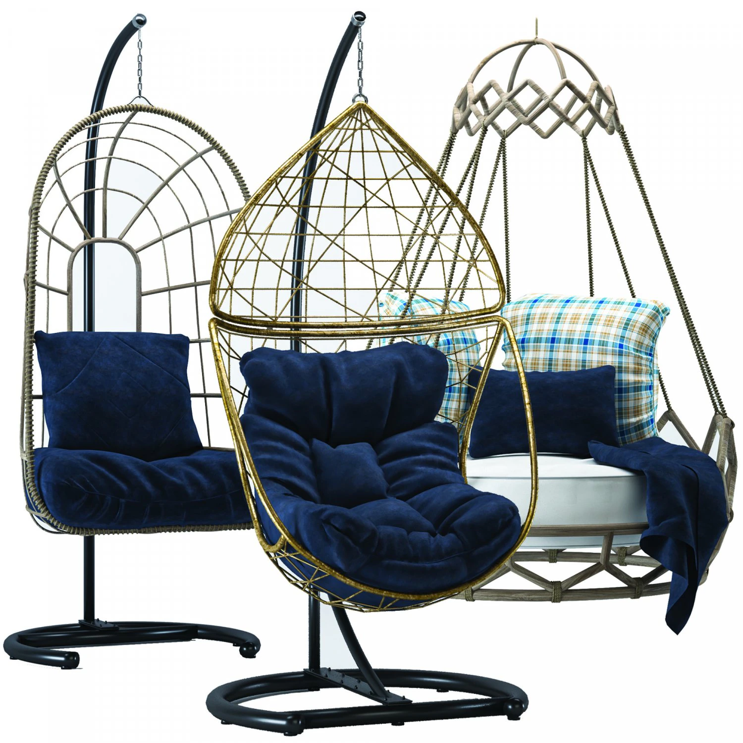 hangingchair 3D Model .c4d .max .obj .3ds .fbx .stl .blend 