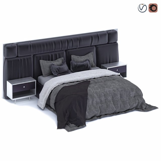 modernbed Modelo 3D .c4d .max .obj .3ds .fbx .stl .blend 