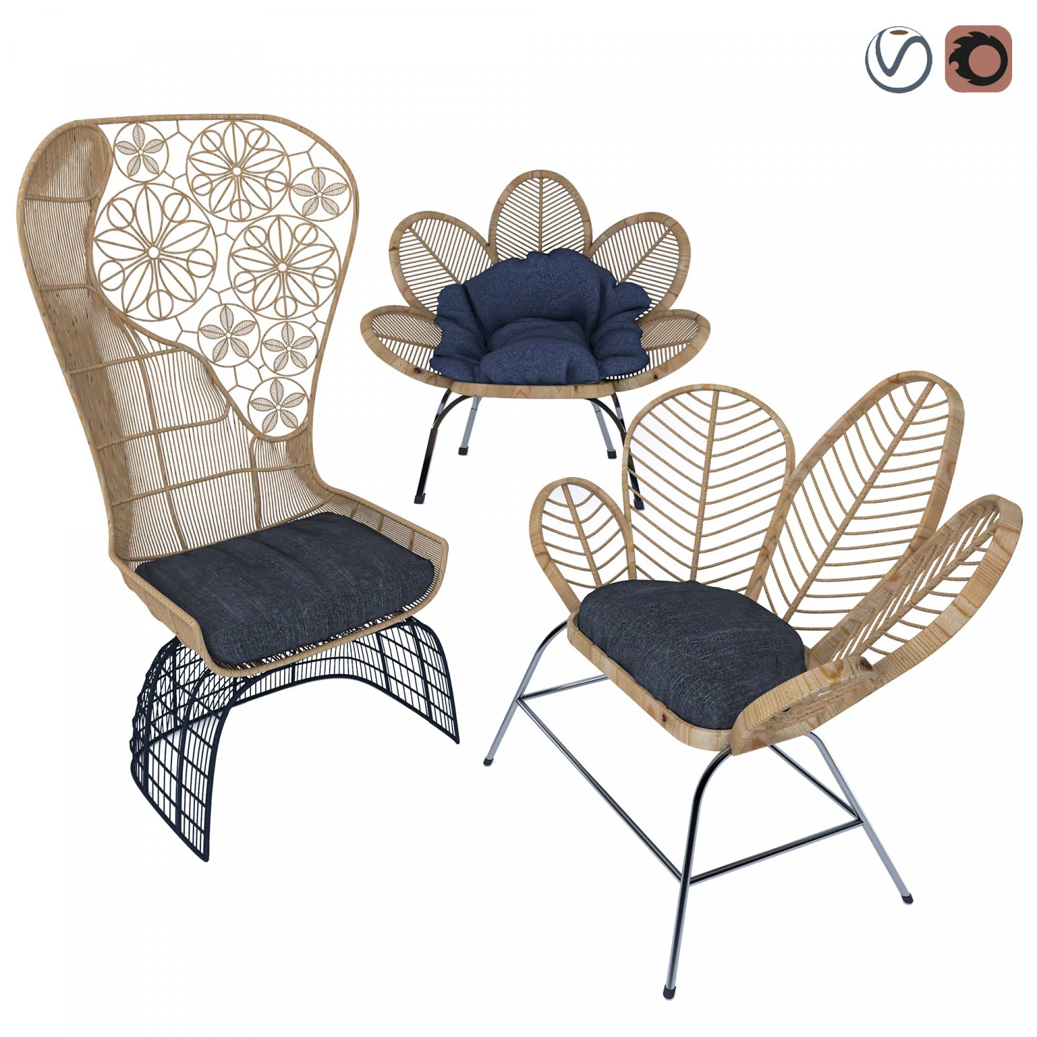 woodengardenchair 3D Model .c4d .max .obj .3ds .fbx .stl .blend 