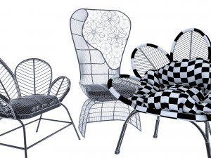 woodengardenchair 3D 모델