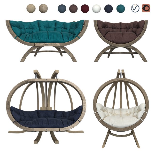 woodengardenchairset Modello 3D .c4d .max .obj .3ds .fbx .stl .blend 