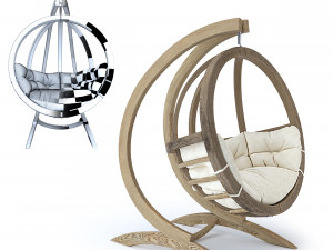 woodengardenchairset Modello 3D