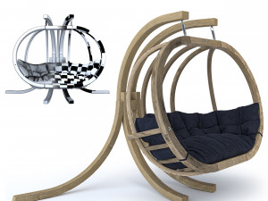 woodengardenchairset Modello 3D