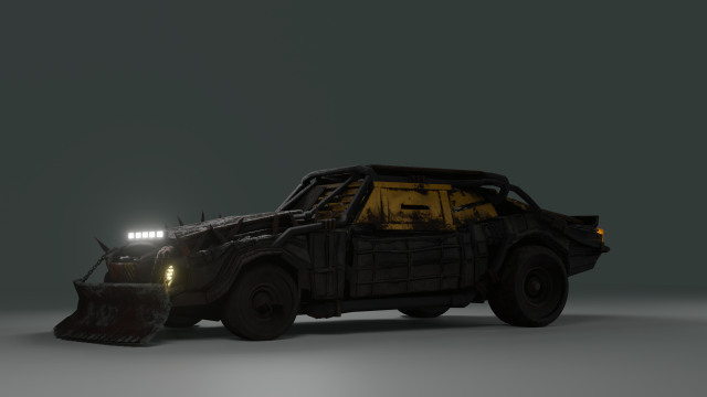 chevrolet camaro 1969 post apocalypse edition 3D Model .c4d .max .obj .3ds .fbx .stl .blend 