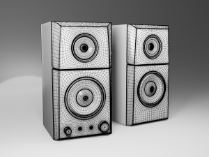 black speakers pc 3D Model