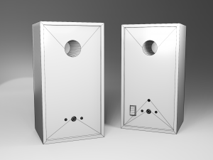 black speakers pc 3D Model