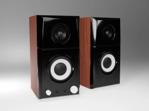 black speakers pc 3D Model