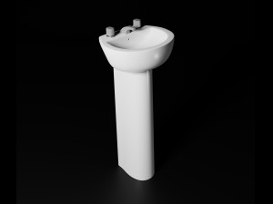 3d bathroom set toilet bidet sink Modello 3D