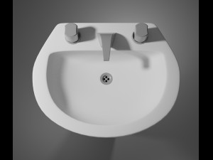 3d bathroom set toilet bidet sink Modello 3D