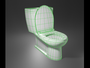 3d bathroom set toilet bidet sink Modello 3D