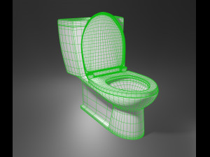 3d bathroom set toilet bidet sink Modello 3D