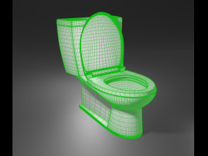 3d bathroom set toilet bidet sink Modello 3D