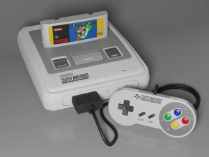 розважальна система super nintendo snes pal 3D Модель