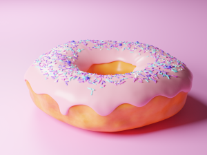 donut with sprinkles 3D Model