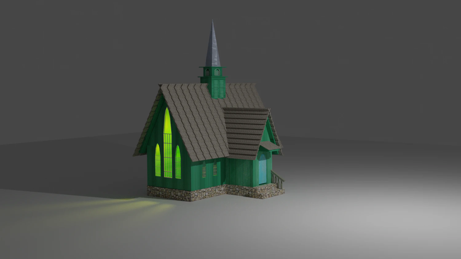 house like chirch 3D Model .c4d .max .obj .3ds .fbx .stl .blend 