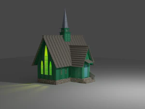 casa como igreja Modelo 3D