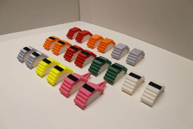 all modular nigiri sushi - complete series 3Dプリントモデル .c4d .max .obj .3ds .fbx .stl .blend 