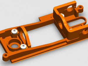 Slot car fc130 motor mount Offset 05mm 3D-Druckmodell