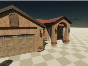 amerikan aile evi 3D Model