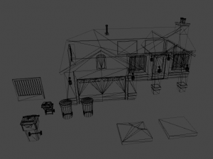 american family house 3D 模型