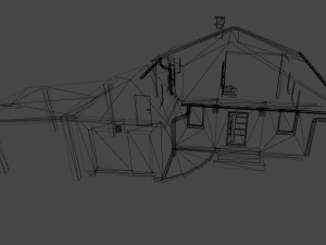 european family house Modello 3D
