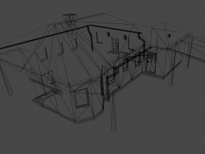 european family house Modello 3D