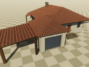 european family house Modello 3D