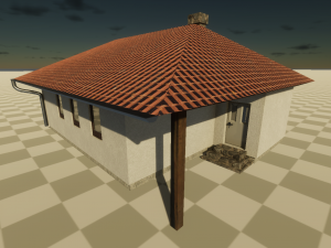 european family house Modello 3D