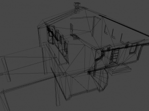 european family house Modello 3D