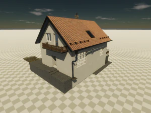 european family house with underground garage 3D Model