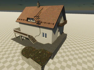 european family house with underground garage 3D Model