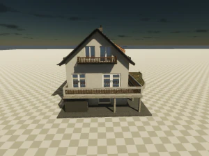 european family house with underground garage 3D Model