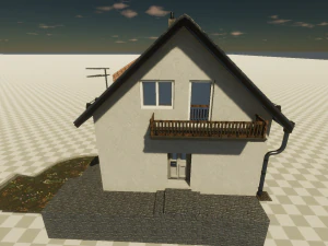 european family house with underground garage 3D Model