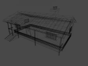 winter hunting hut 3D Model