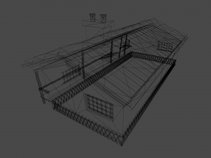 winter hunting hut 3D Model