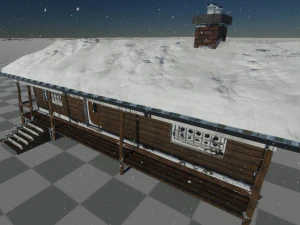 winter hunting hut 3D Model