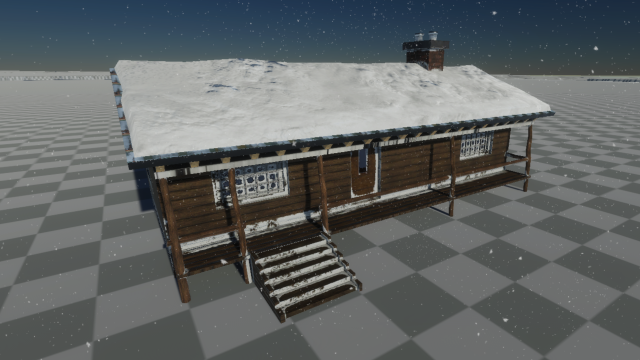 winter hunting hut 3D Model .c4d .max .obj .3ds .fbx .stl .blend 