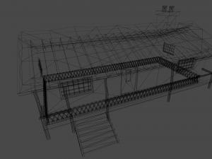 winter hunting hut 3D Model