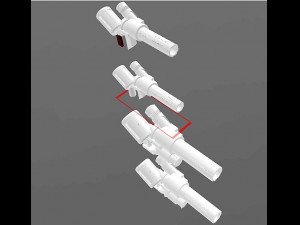 transformers optimus prime rotf blaster for leader mpm04 and voyager 3D Print Model