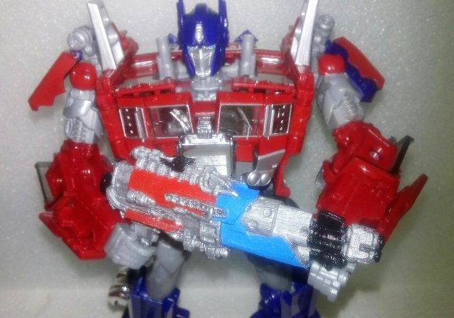 transformers dotm aoe optimus prime tri-barrel blaster 3D 프린트 모델 .c4d .max .obj .3ds .fbx .stl .blend 