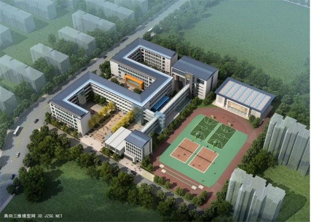 su model of primary school scheme design 3Dモデル .c4d .max .obj .3ds .fbx .stl .blend 