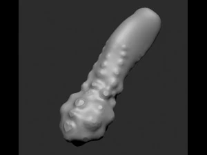 3d dildotoy tentacle with heartsbubbles 3D Model