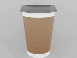 paper coffee cup 3D 模型